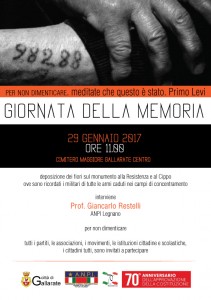 Locandina Giorno della Memoria con logo suggerito dal Comune